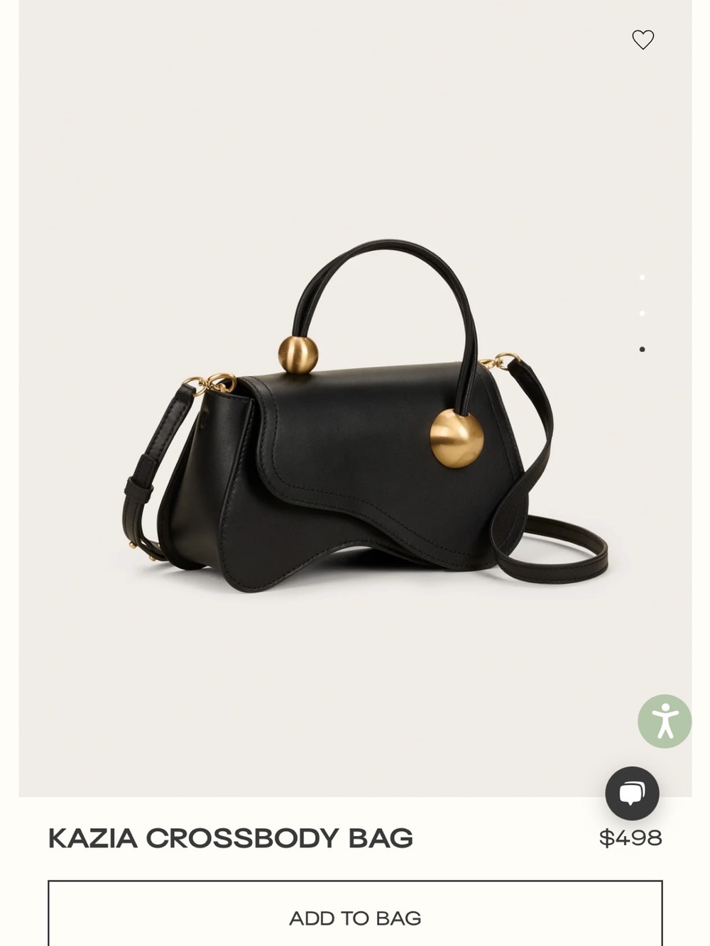 cult gaia Black Kazia Crossbody Bag with Gold Accents - Picture 3 of 16